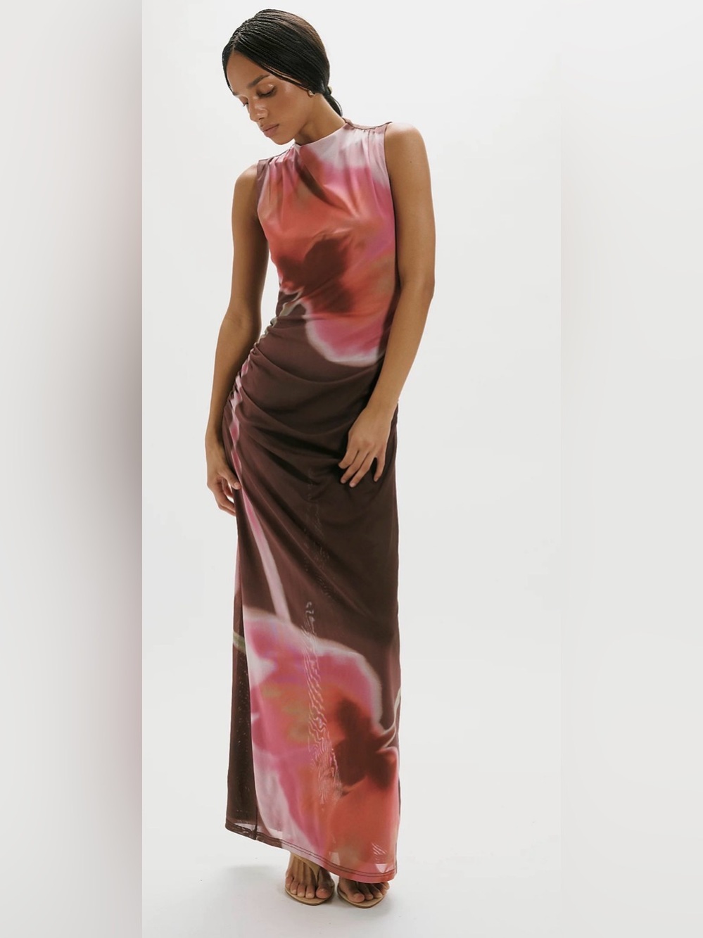 SOVERE Ayden Maxi Dress Brownie Size Medium Wedding Guest Formal
